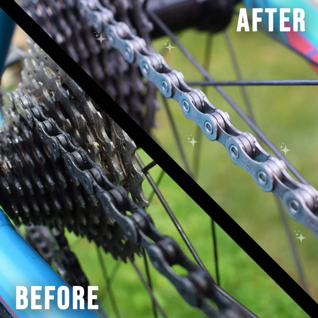 VeloChampion Herramienta de Limpieza de Cadena de Bicicleta – Limpiador de Eficiente – Herramienta Ideal para el Mantenimiento de la Cadena – Fácil de Usar para Todas las Bici (1, Azul)