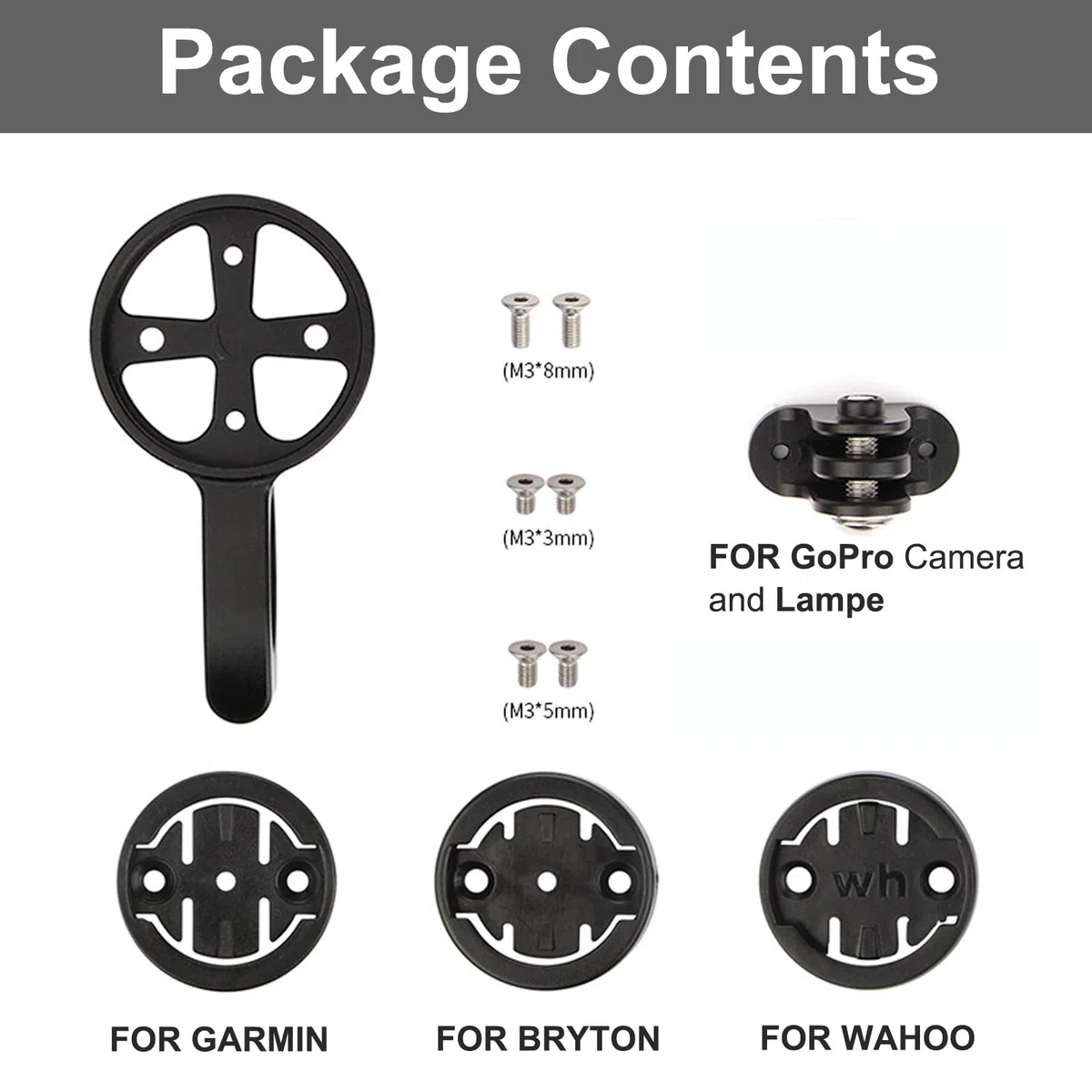 TT Rest Manillar Delantero Soporte de Ordenador para Bicicleta de Carretera (Aleación de Aluminio) Compatible para Garmin Edge, Wahoo Elemnt, Bryton, Cateye, Cámara GoPro y Lámpara