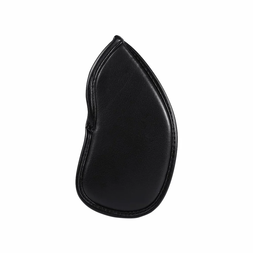 Cubiertas de Cabeza de Golf, 12 Piezas Cuero de PU Resistente al Agua Negro Cubierta de Cabeza de Club de Golf Juego de Protector de Cubierta de Cabeza de Hierro P