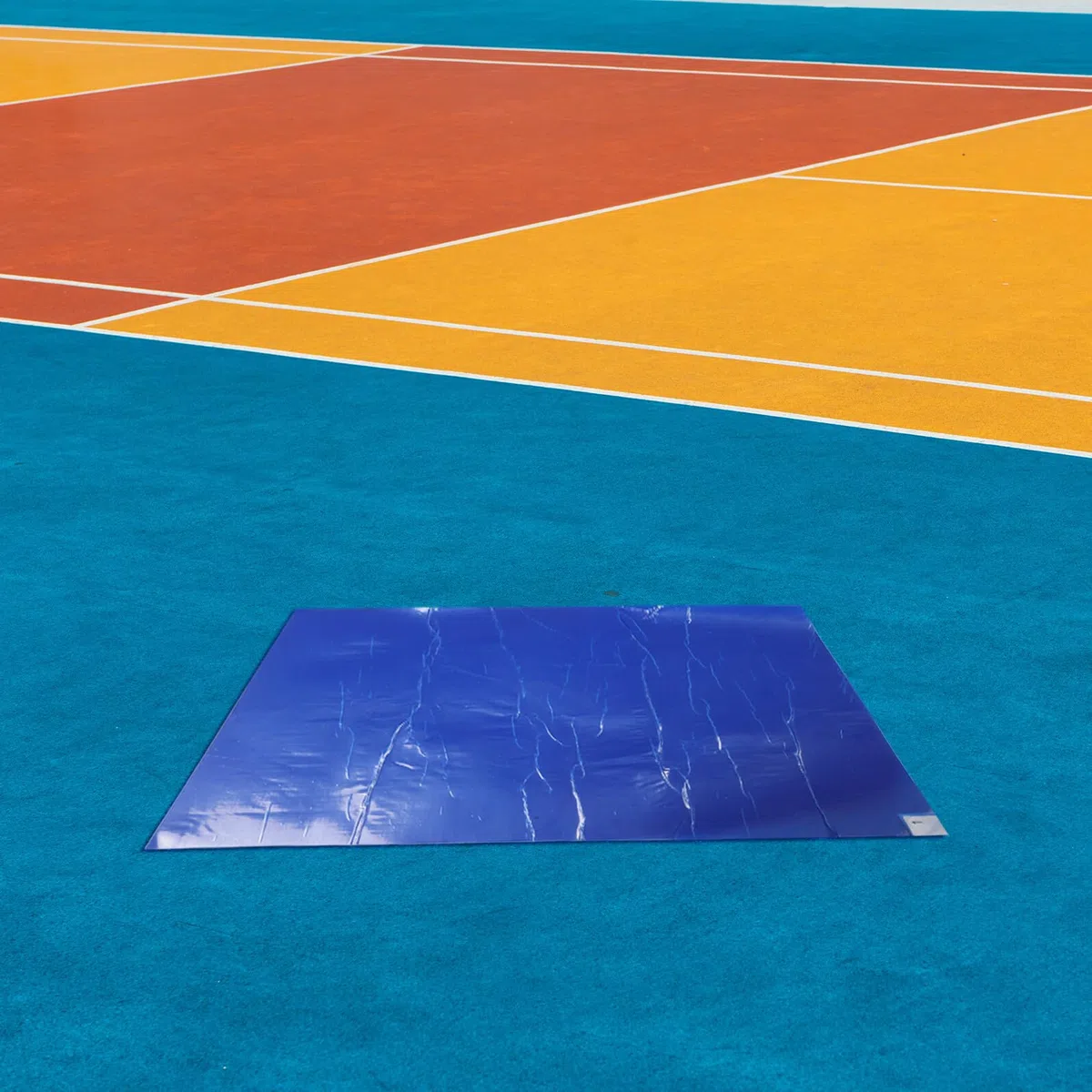 Alfombrilla Adhesiva Azul 60 Hojas de Polietileno, Ligera y Mejora el Agarre en Suelos de Gimnasio para Limpieza de Suelas de Zapatillas de Baloncesto