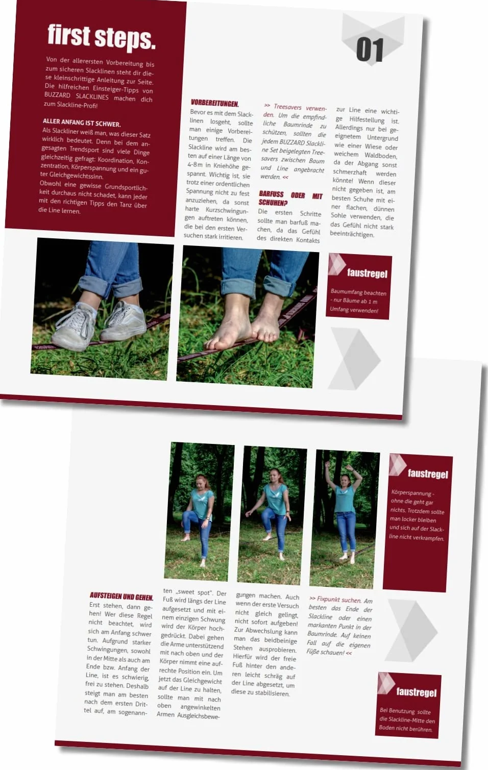BUZZARD easyline - Allround Kits de Slackline por principantes