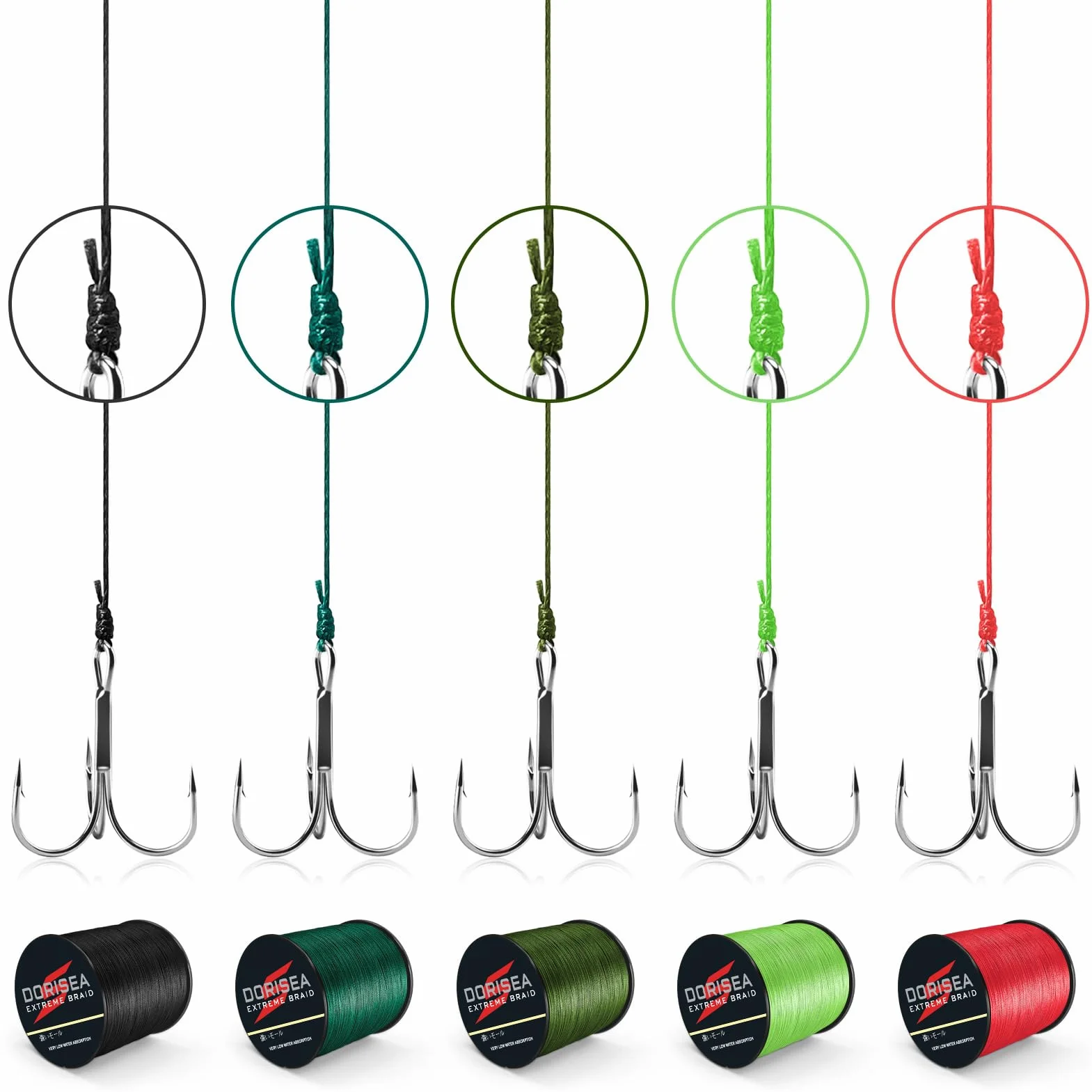 Extreme Braid 100% Pe 1000 m/1093 yardas, hilo de pesca trenzado, 2.7-226.8 kg, cuerda de pesca, resistente a la abrasión, increíble Superline