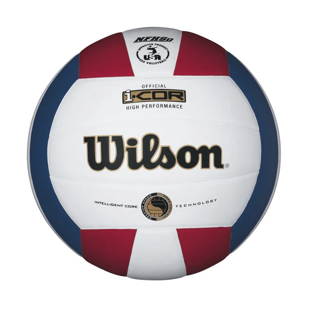 Wilson I-Cor Oficial Interior de Alto Rendimiento Voleibol, Unisex, Blanco/Rojo/Azul, Official