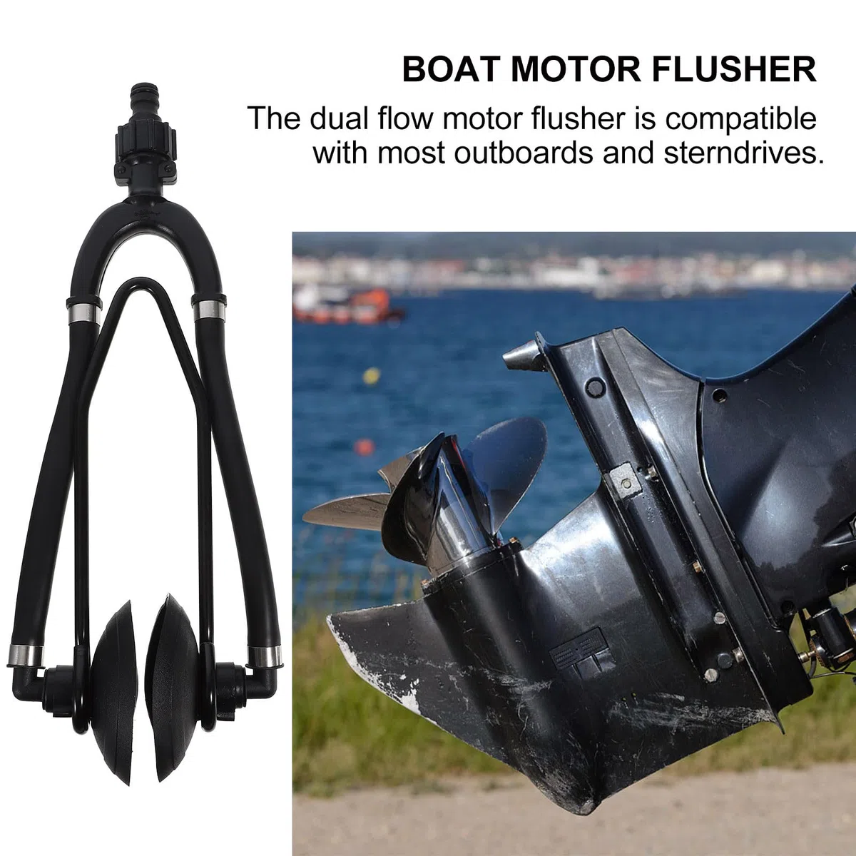 Ciieeo Limpiador de Motor Doble para Embarcaciones Acero Inoxidable, Accesorio para Yates y Barcos, Diseño para Mantenimiento Fácil del Motor