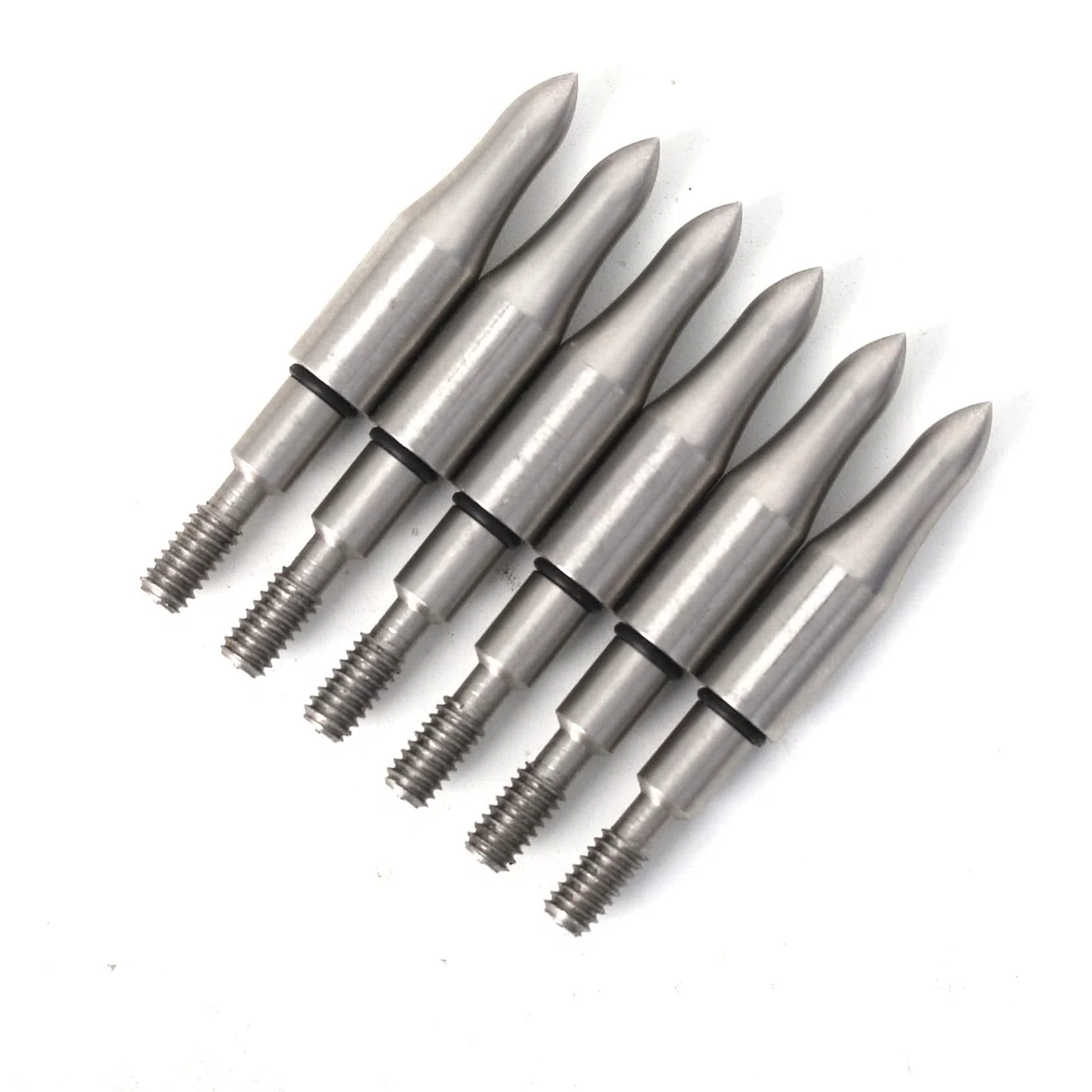 ACCMOS 100 Grain 125 Grain Acero Inoxidable Punta de Flecha Puntas de Flecha Ovaladas Punto de Tiro con Arco para Arco Recurvo Arco Compuesto Tiro Accesorio de Flecha 6/12/24 pz