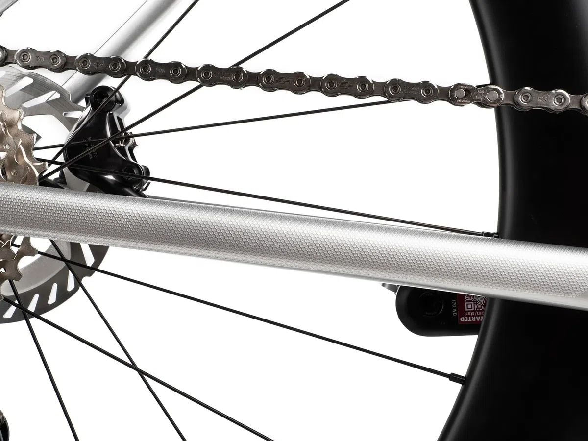 All Mountain Style Protector Cadena Bici Carretera y Gravel - Film Adhesivo Honeycomb - Compatible Carbono y Aluminio - Fácil de Instalar - Ultra Ligero (≈6 g)