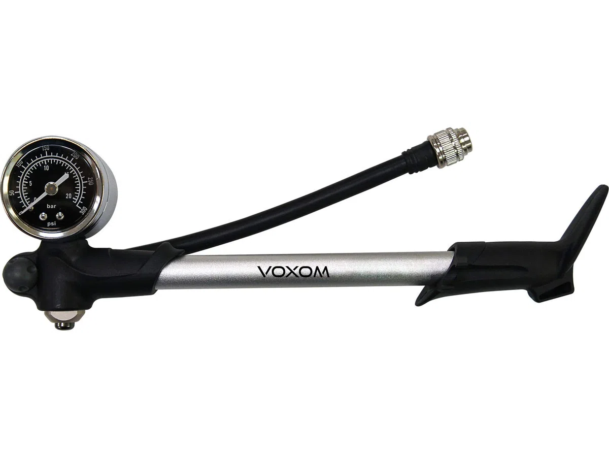 Voxom Tenedor de/Amortiguador Bomba PU7 300PSI Bomba de Aire, Negro de Plata, One Size