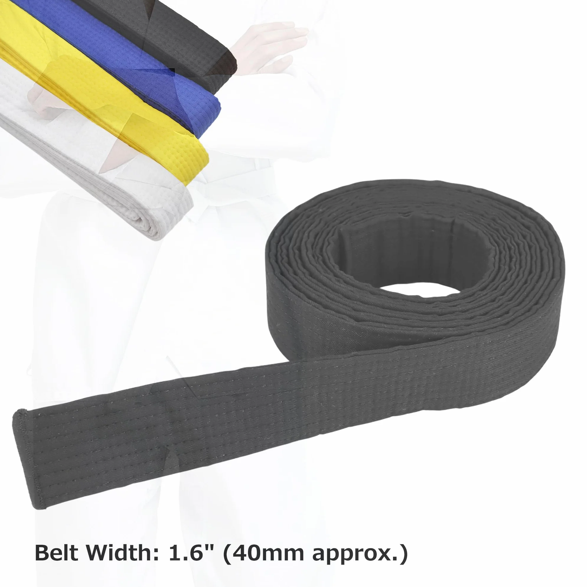 TopTie Cinturón de Taekwondo Karate Personalizado cinturón de Grado sólido de Doble Bolso de Artes Marciales
