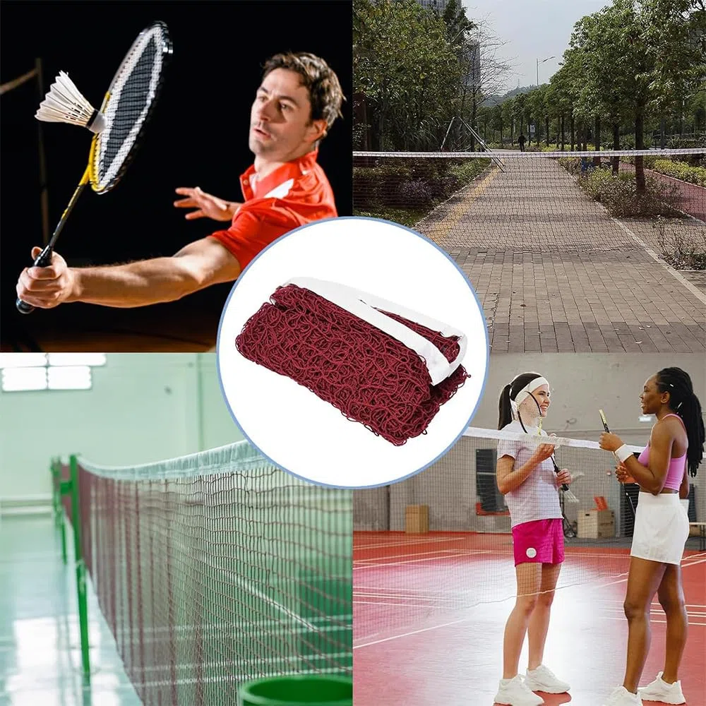 Red de bádminton portátil, Red de Voleibol de Tenis Plegable Ajustable, Red sin Nudos para Deportes al Aire Libre