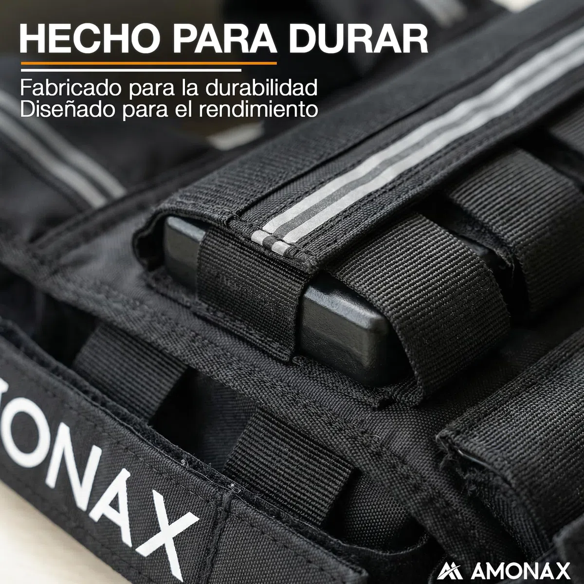 Amonax Chaleco Lastrado 10kg / 20kg / 30kg, Chaleco Peso Entrenamiento Ajustable para Mujer y Hombre, con Elementos Reflectantes, Chaleco con Peso para Running, Caminar y Fitness