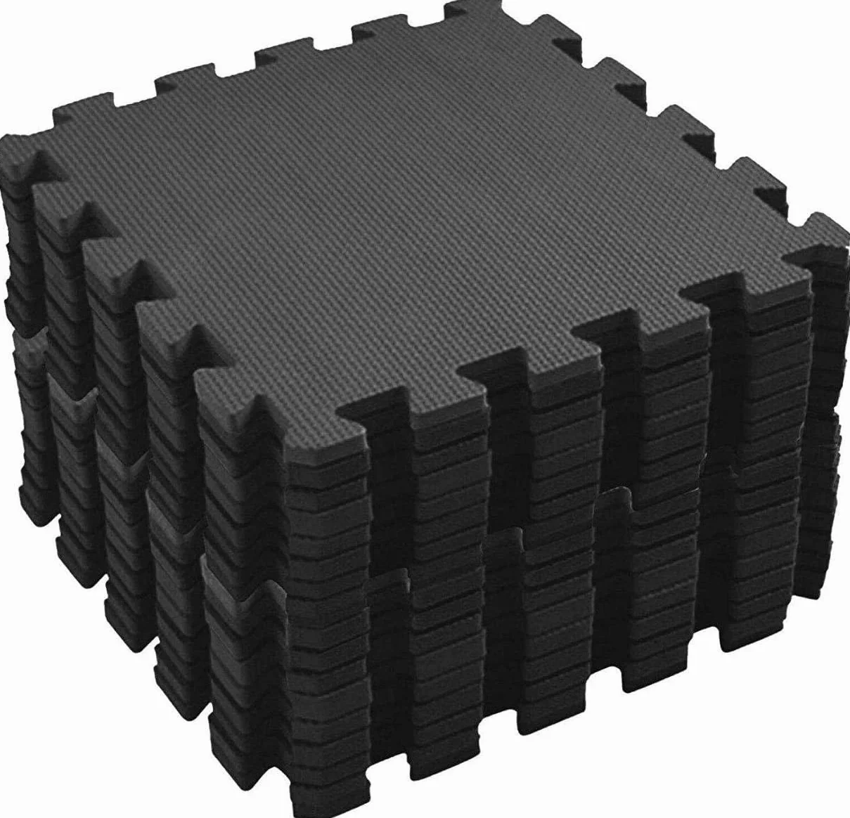 Esterilla Puzzle para Suelos de Gimnasio y Fitness | Set de Protección de Goma Espuma, Alfombrilla Protectora Expandible de 18 Losas + Bordes | Colchonetas para Máquinas de Deporte, Fácil de Limpia