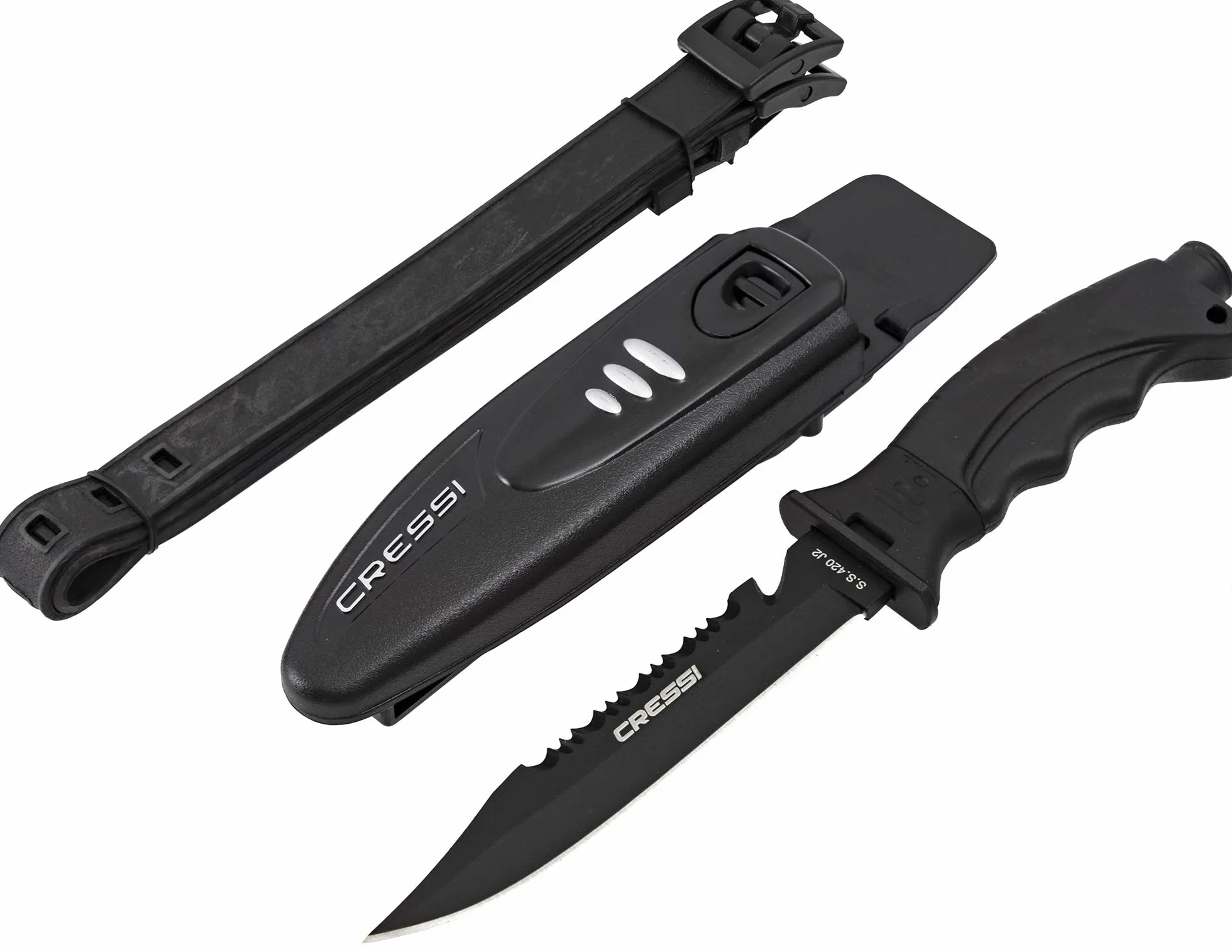 Cressi Borg Knife Cuchillo de Buceo Unisex Adulto Hoja 26.5 cm