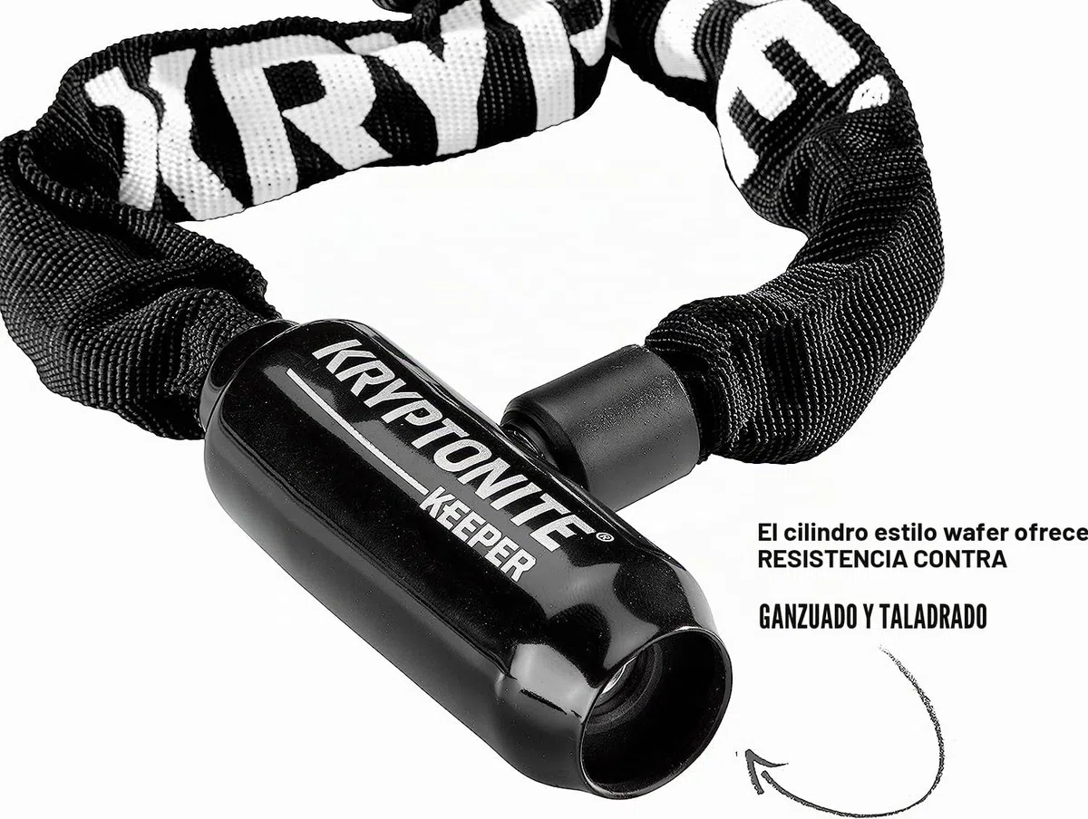 Kryptonite K004912 Acero Carbono Integrado Cerradura de Cadena, 85cm x 5mm