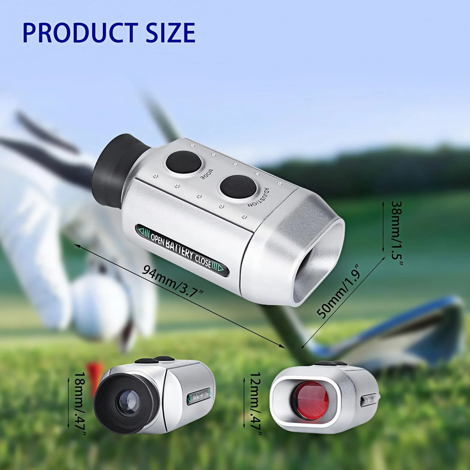 Flintronic Telémetro de Golf con Pendiente, 930 Yardas, 7 Aumentos, Telemetro Caza Profesional con Vibración de Bloqueo de Asta de Bandera, para Caza/Golf, con Batería y Bolsa Protectora