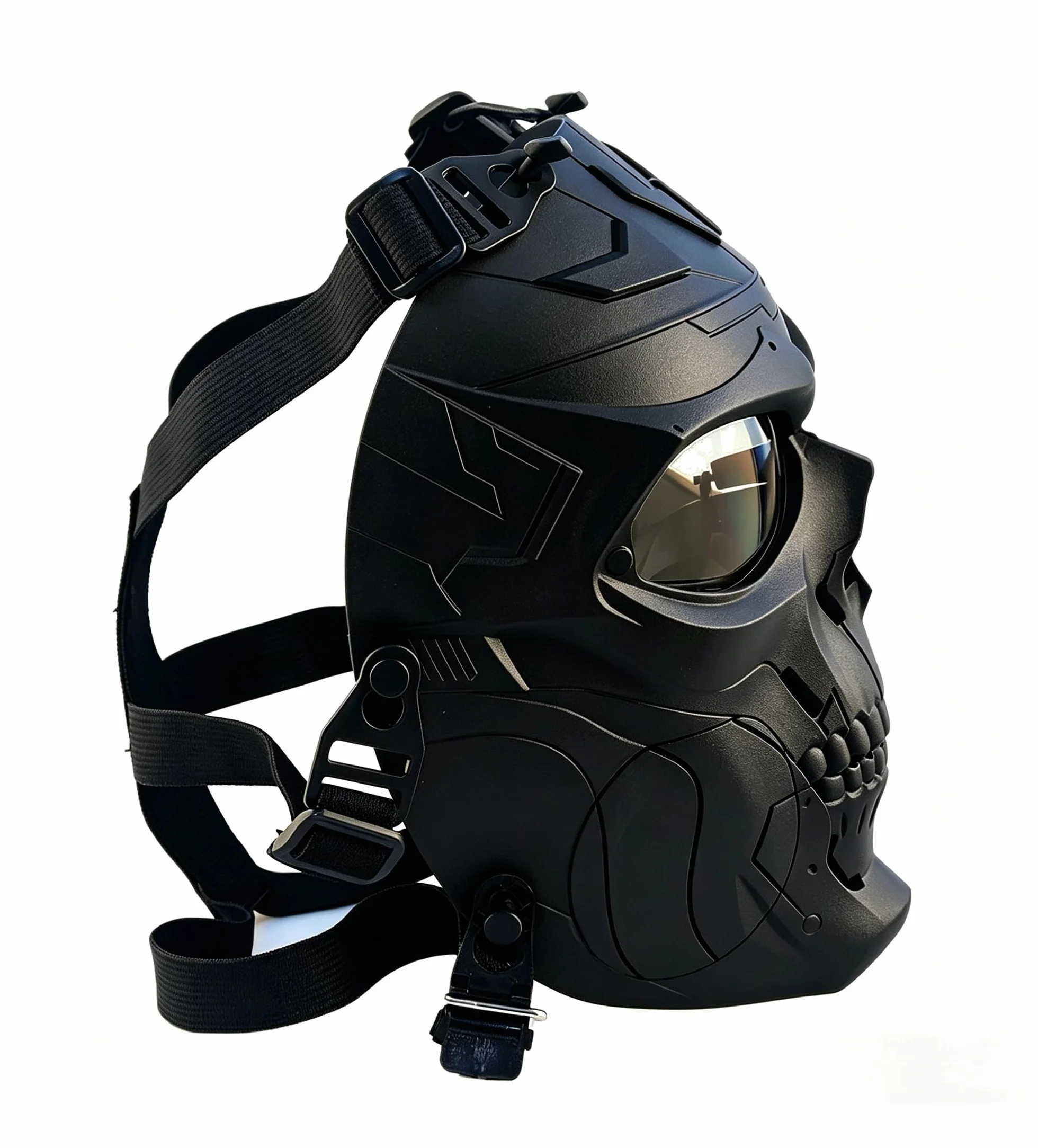 Airsoft Máscara táctica de cráneo de Cara Completa máscara de Lente ahumada para Caza, Paintball CS Wargame Halloween