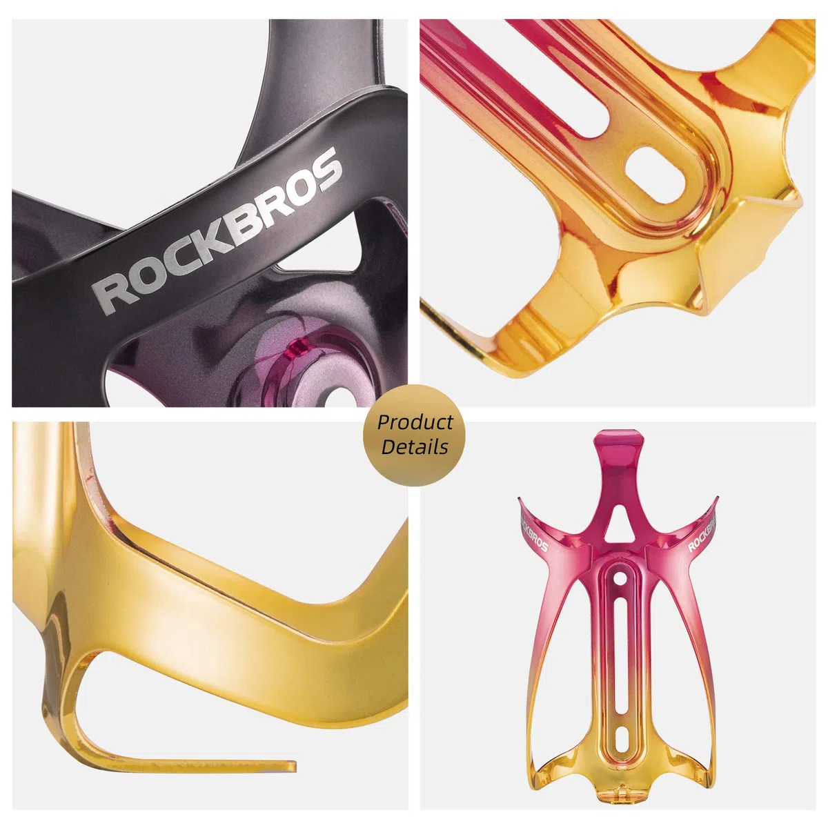 ROCKBROS Portabidón Bicicleta Soporte Botella de Aluminio para Ciclismo MTB Bicicleta Carretera