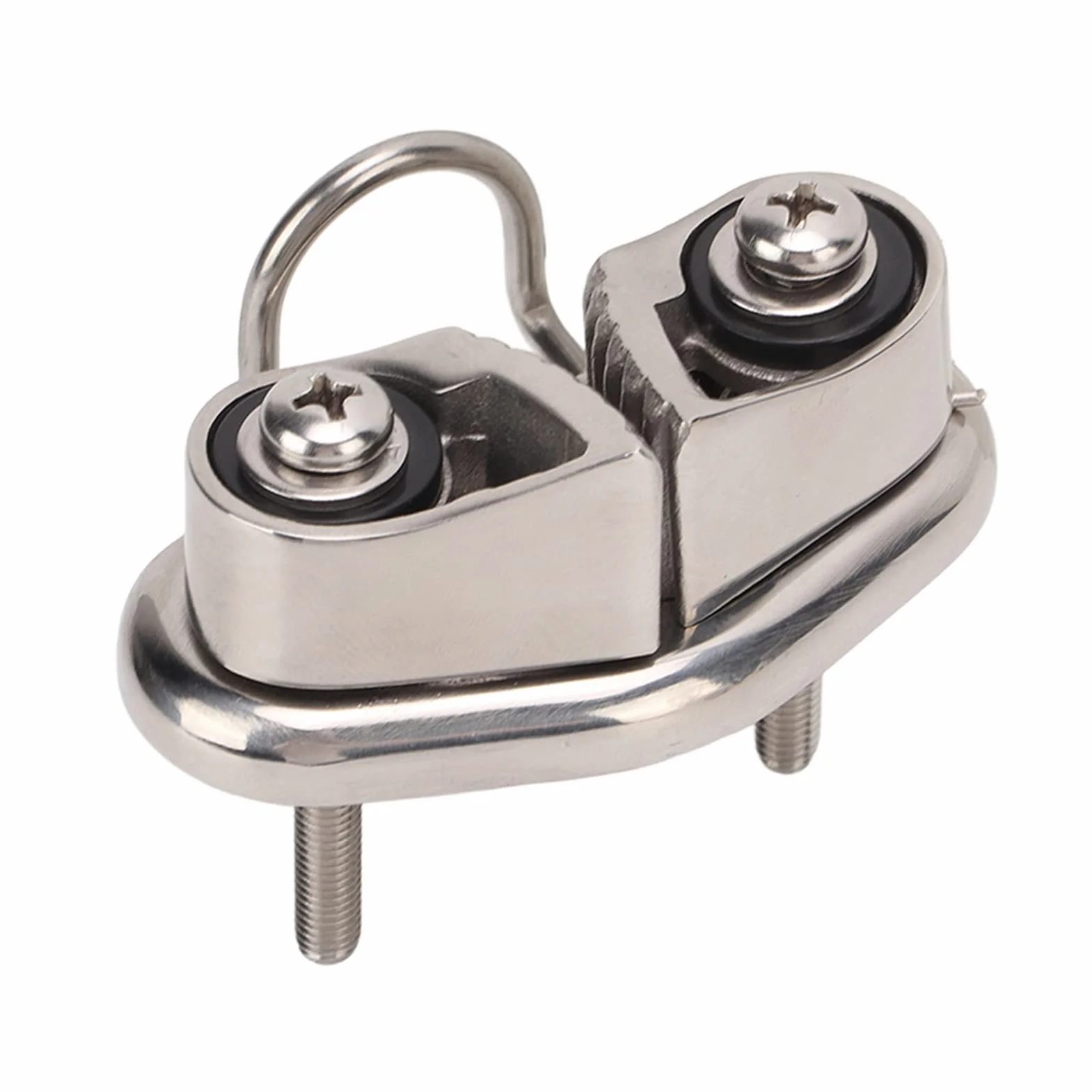 Cornamusa para Leva de Barco, Cornamusa para Leva de Entrada Rápida Iidable, Equipo de Velero, Acero de Calidad Naval 316, Pulido con Espejo para Cuerda de 10mm,Piezas para Barcos y Yates