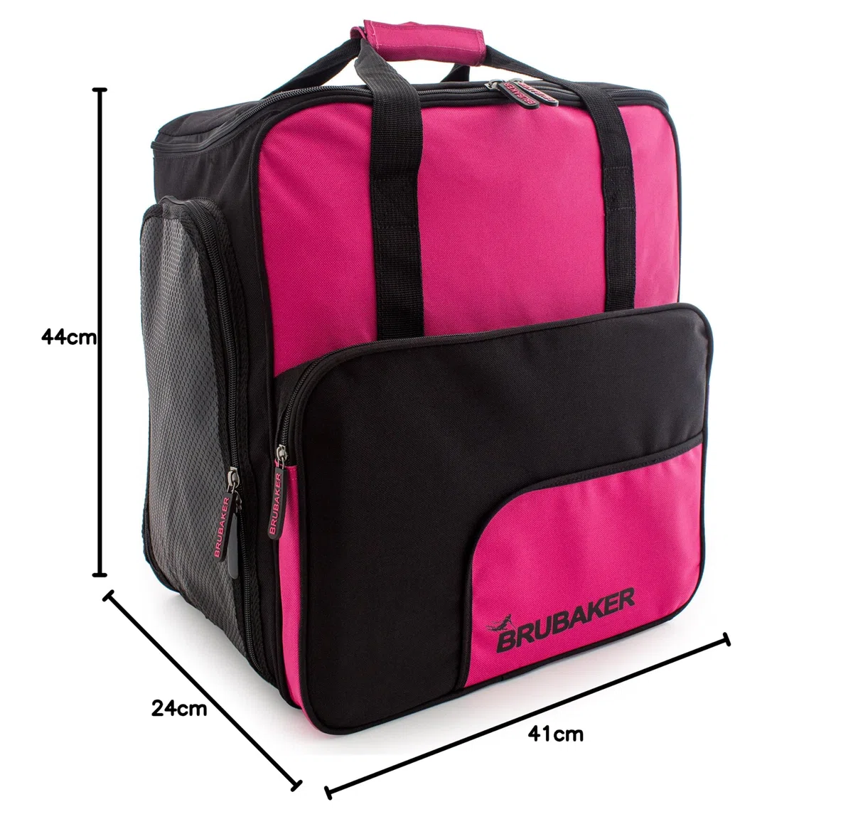BRUBAKER 'Super Function 2.0' Bolso para Deporte - Mochila Porta Botas De Esquí - Rosa/Negro