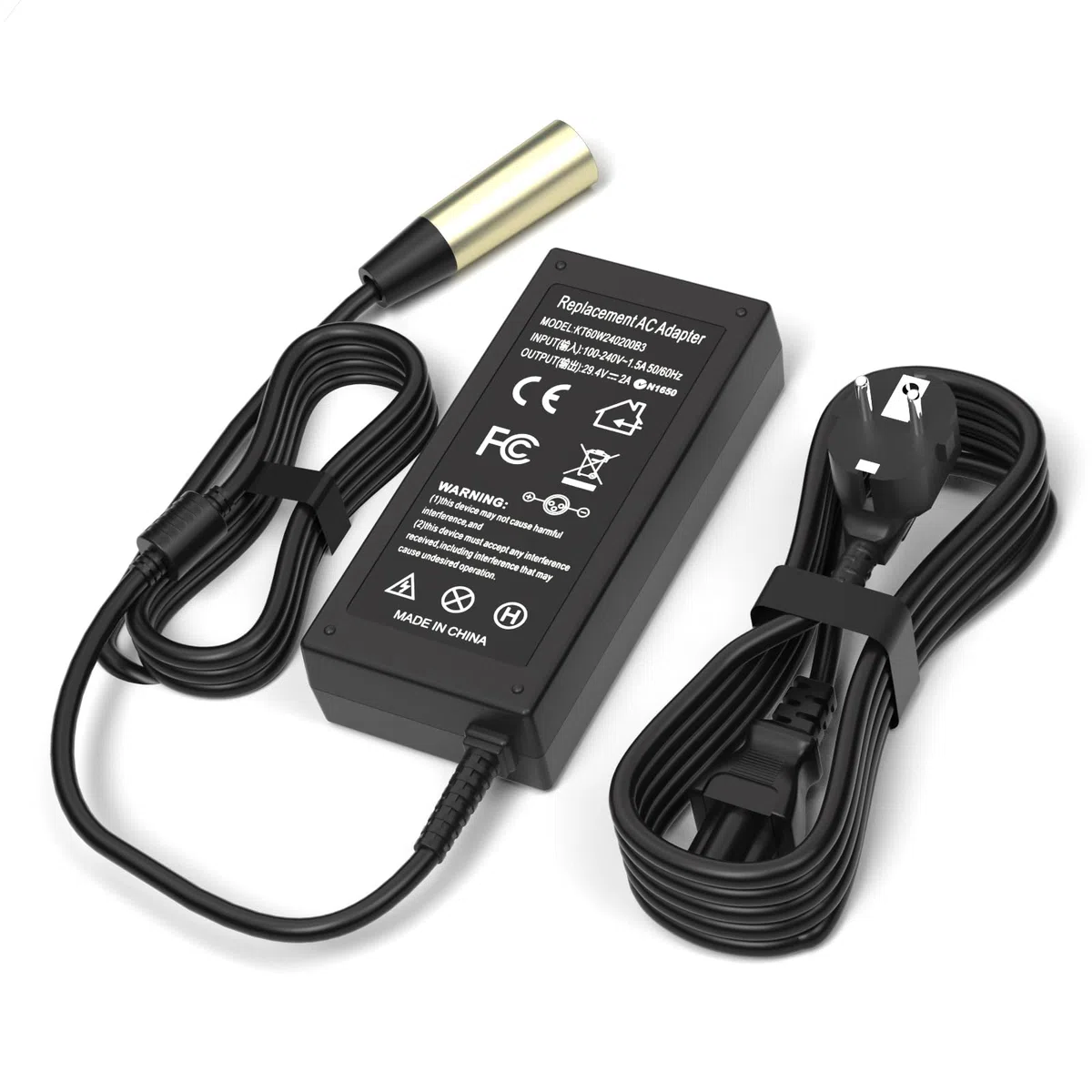 Cargador XLP de 29,4V 24V y 2A con 3 Pines para Scooters eléctricos Premium, sillas de Ruedas, Go-Go Elite Traveller, Jazzy Power Chair, Pride Mobility, ShopRider, Ezip D-Rive Medical, Bladez y Elite