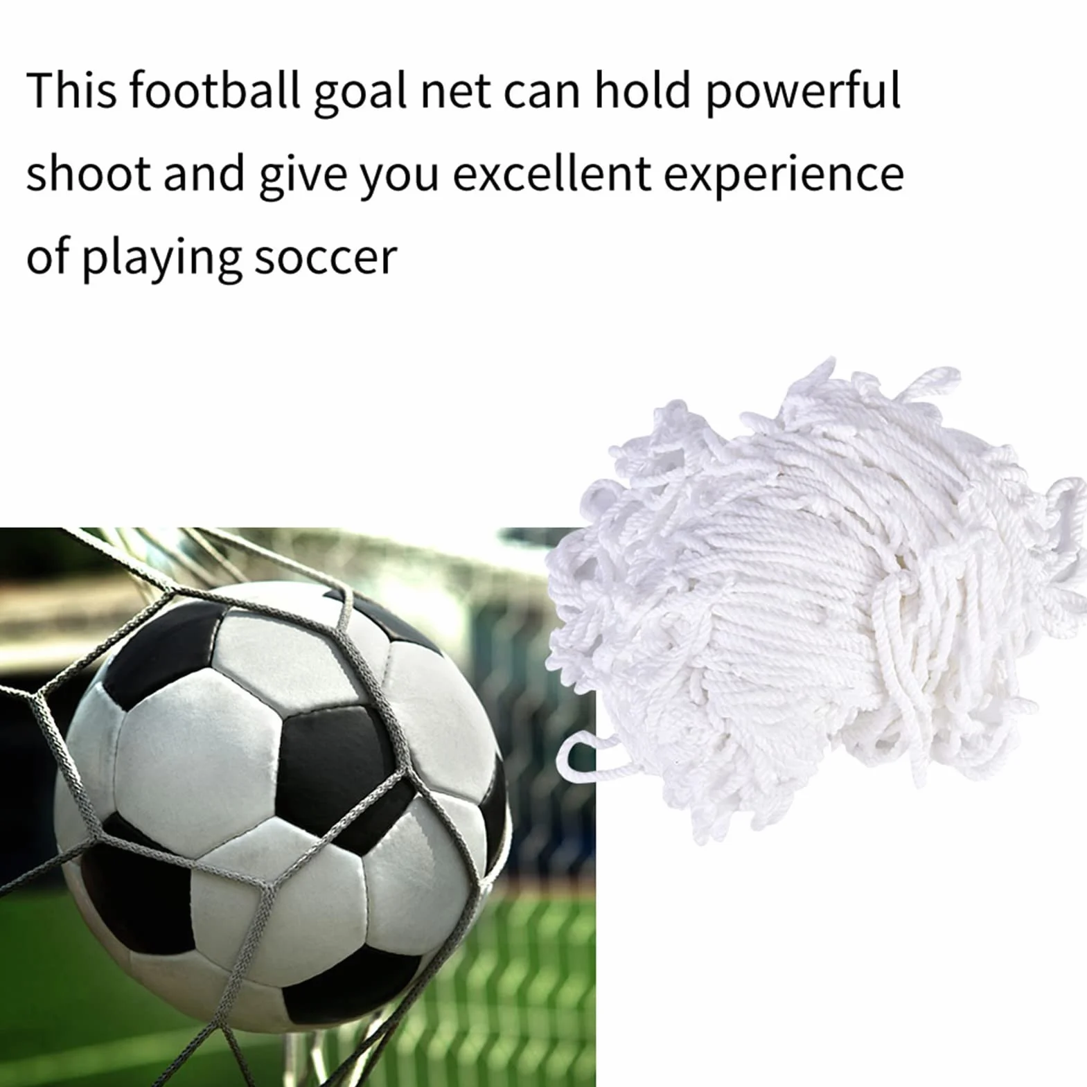 Red de Portería de Fútbol 3x2m Red de Reemplazo de Fibra de Polipropileno Portería de Futbol para niños para Herramientas de Entrenamiento de Partidos Deportivos