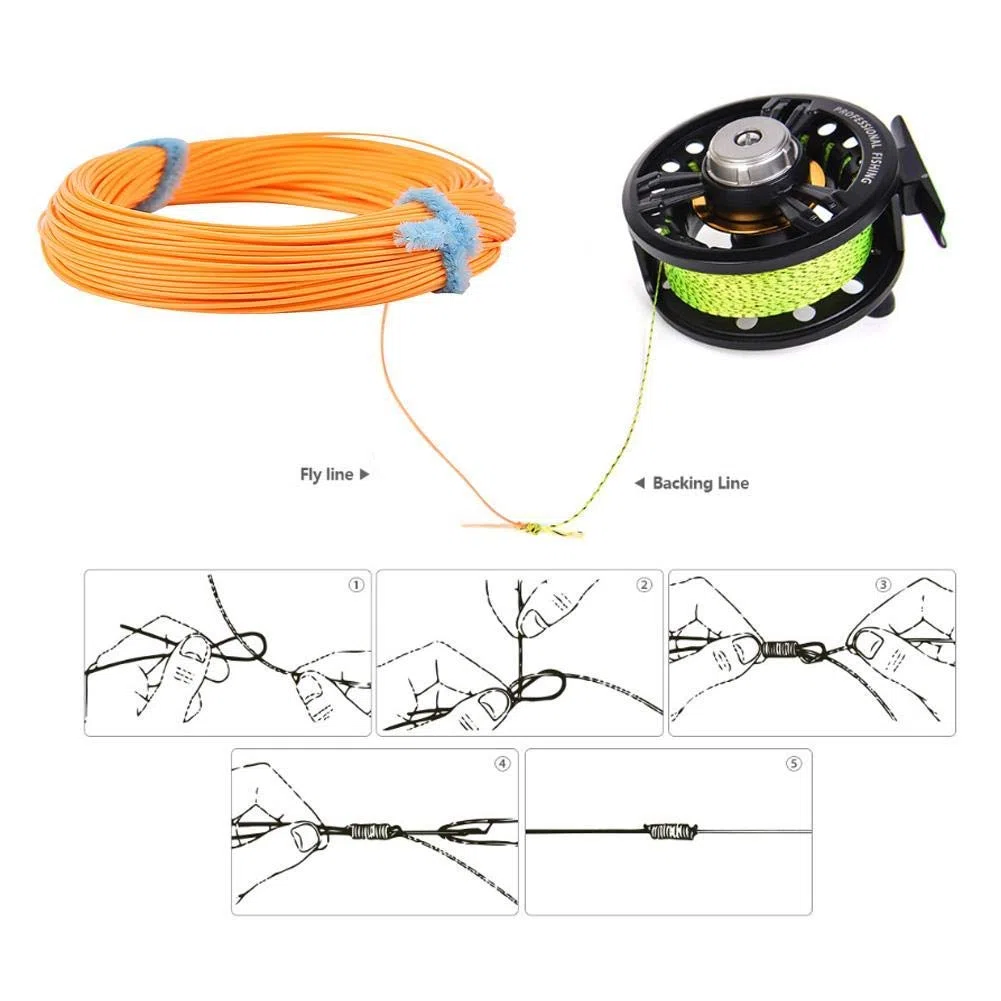 de Peso Línea de Mosca Flotante hacia adelante Línea de Pesca con Mosca de Nylon WF 4/5/6/7/8 para Stream River Lake(WF-4F)