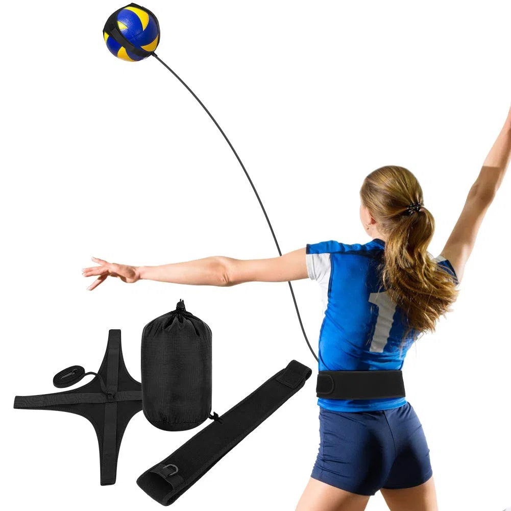Yosoo Health Gear Equipo de Entrenamiento de Voleibol de Ayuda, Red de Voleibol, Práctica de Picos de Voleibol, Cinturón de Entrenamiento de Fútbol para Servicio de Voleibol, Práctica en Solitario