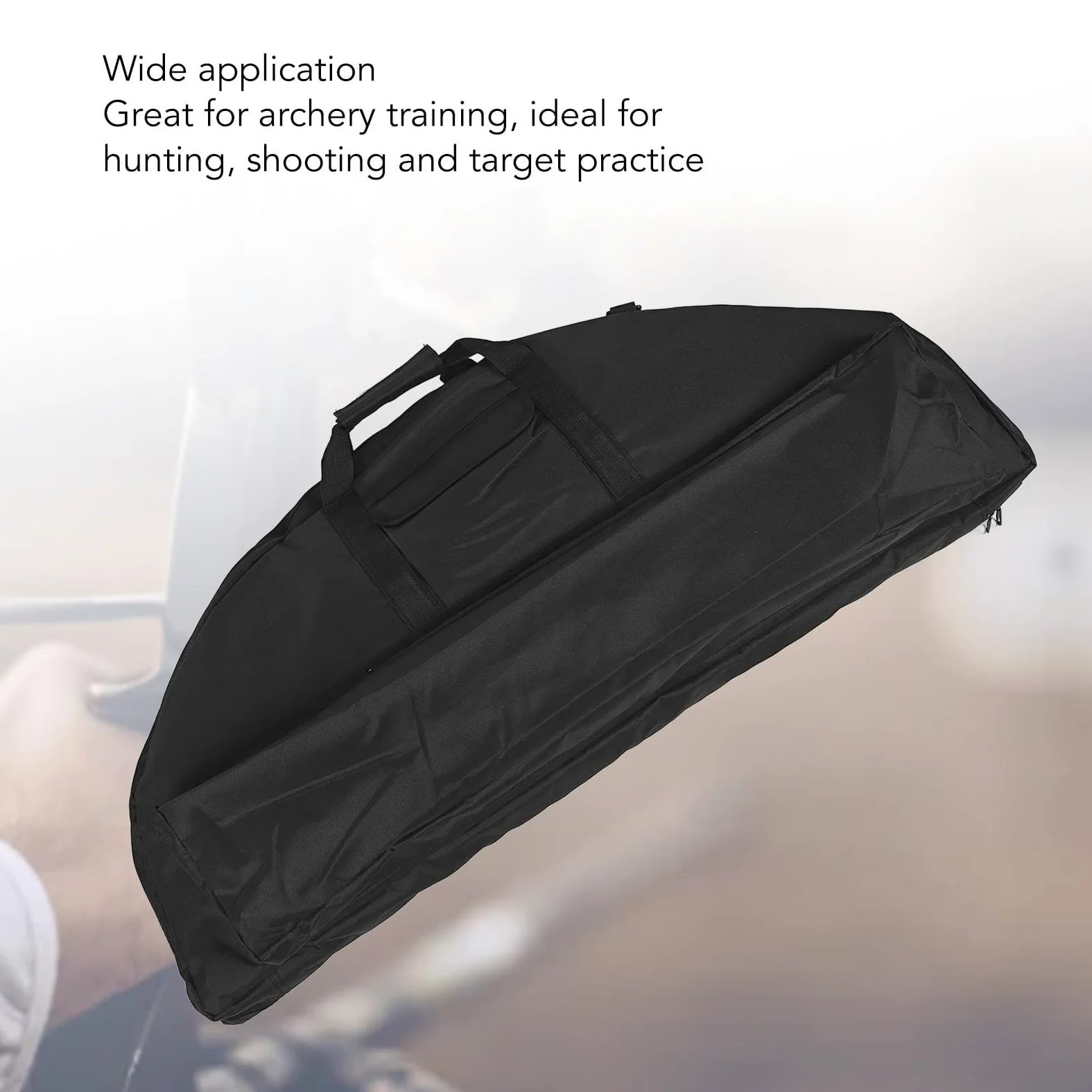 Bolsa para Arco Compuesto, Bolsa De Transporte para Arco De Lona De 95cm/37,4 Pulgadas, Funda para Arco Ligera con Correas Ajustables Y Bolsillo para Flechas