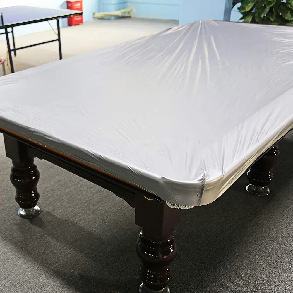 Wakects Cubierta para Mesa de Billar, PVC Impermeable, Gris Plata, 260 x 170 cm