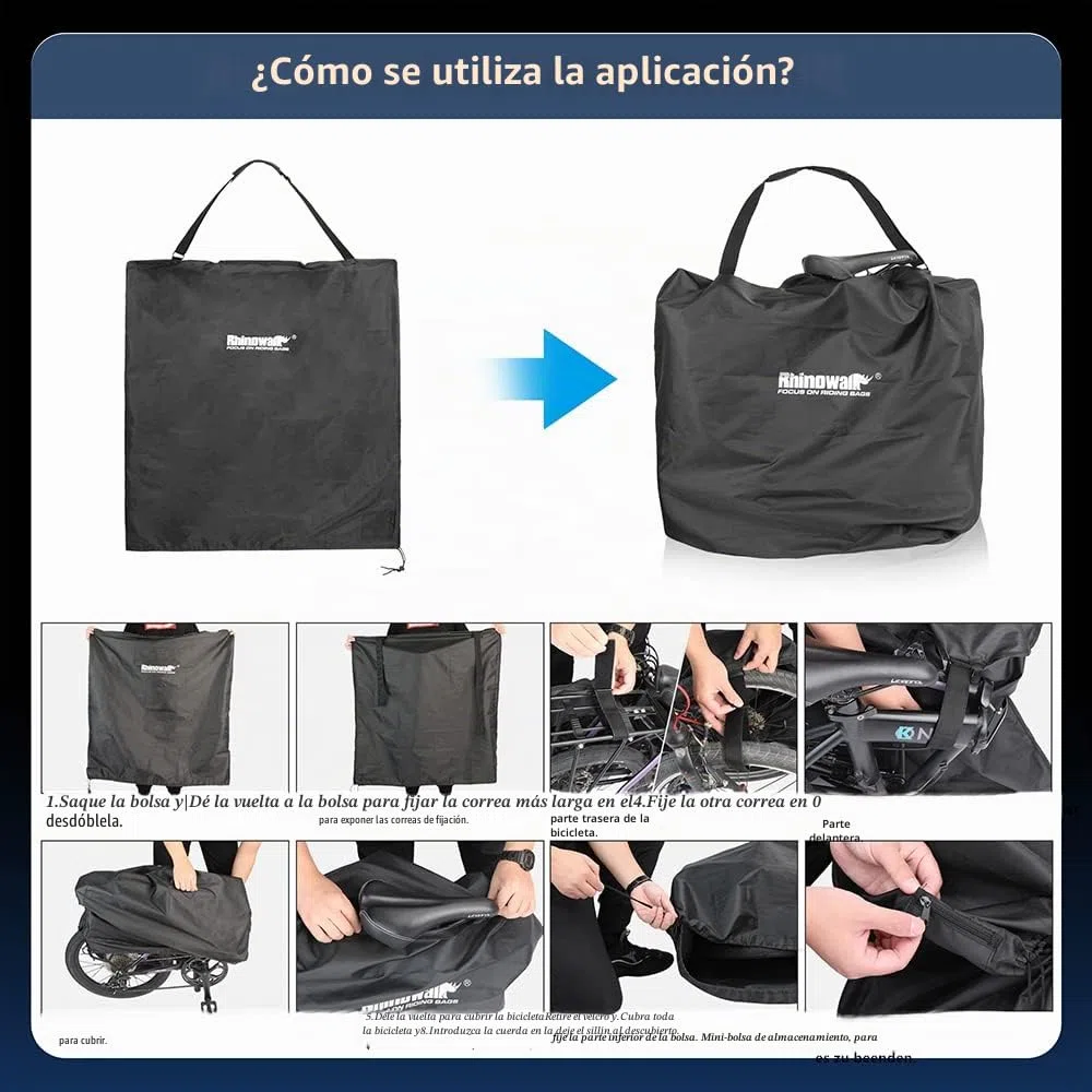 Bolsa de transporte ultraligera plegable de 20 pulgadas para bicicleta, coche, tren y avión