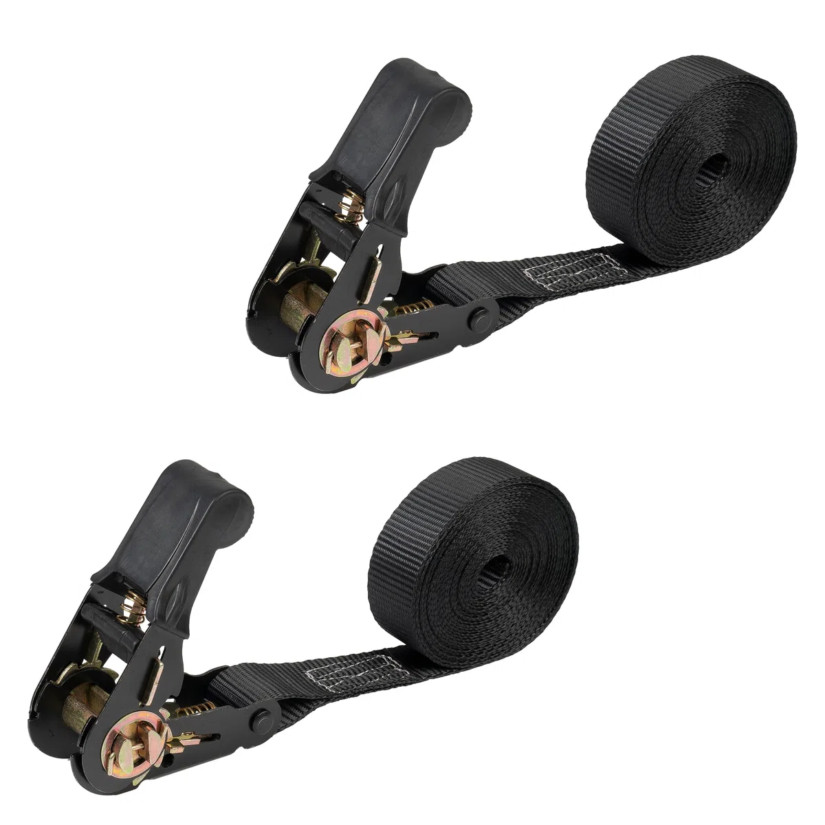 GIBOHOM 2 Correas de Trinquete 4m 800kg 25mm, Cinchas de Amarre, Eslingas con Carraca, Remolque Baca Kayak Tabla de Surf Piraguas Canoa Bicicleta Moto, Longitud Ajustable