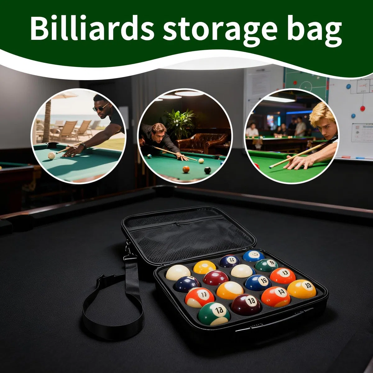 Soporte para Bolas De - Cajas Organizadoras Portátiles para Bolas de,Caja de Transporte para con Asa y Correa de Hombro | para Entretenimiento en Hogar Noche de Juegos Competición