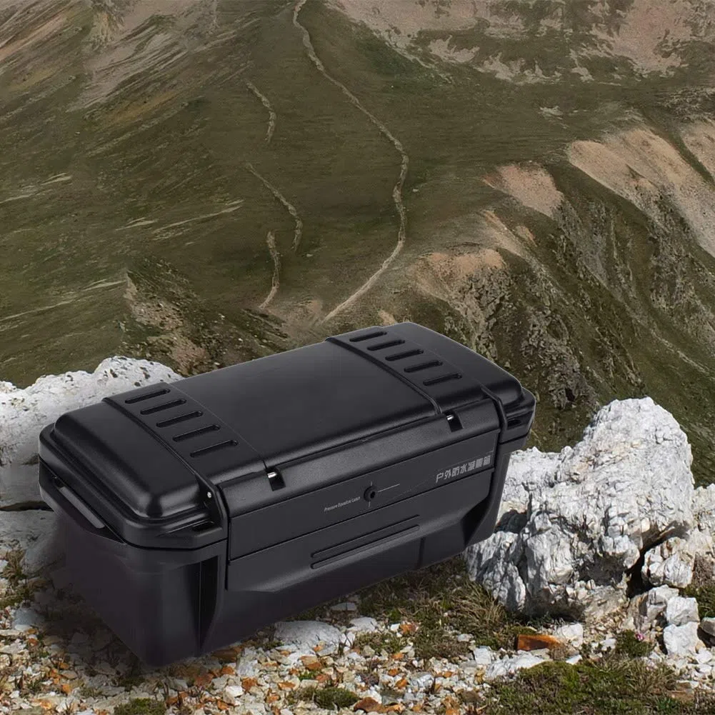 Estuche de almacenamiento impermeable, organizador de almacenamiento de estuches, caja sellada impermeable a prueba de golpes y a prueba de presión para exteriores, caja sellada impermeab