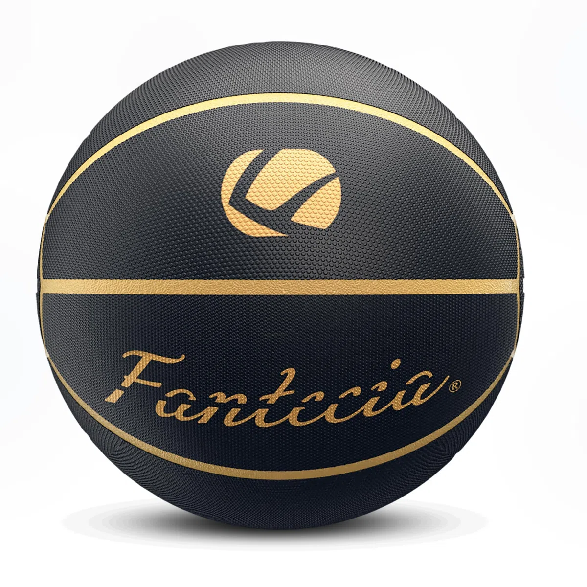 Balón de baloncesto con bomba, tamaño oficial 7 al aire libre e interior con bomba (negro dorado)