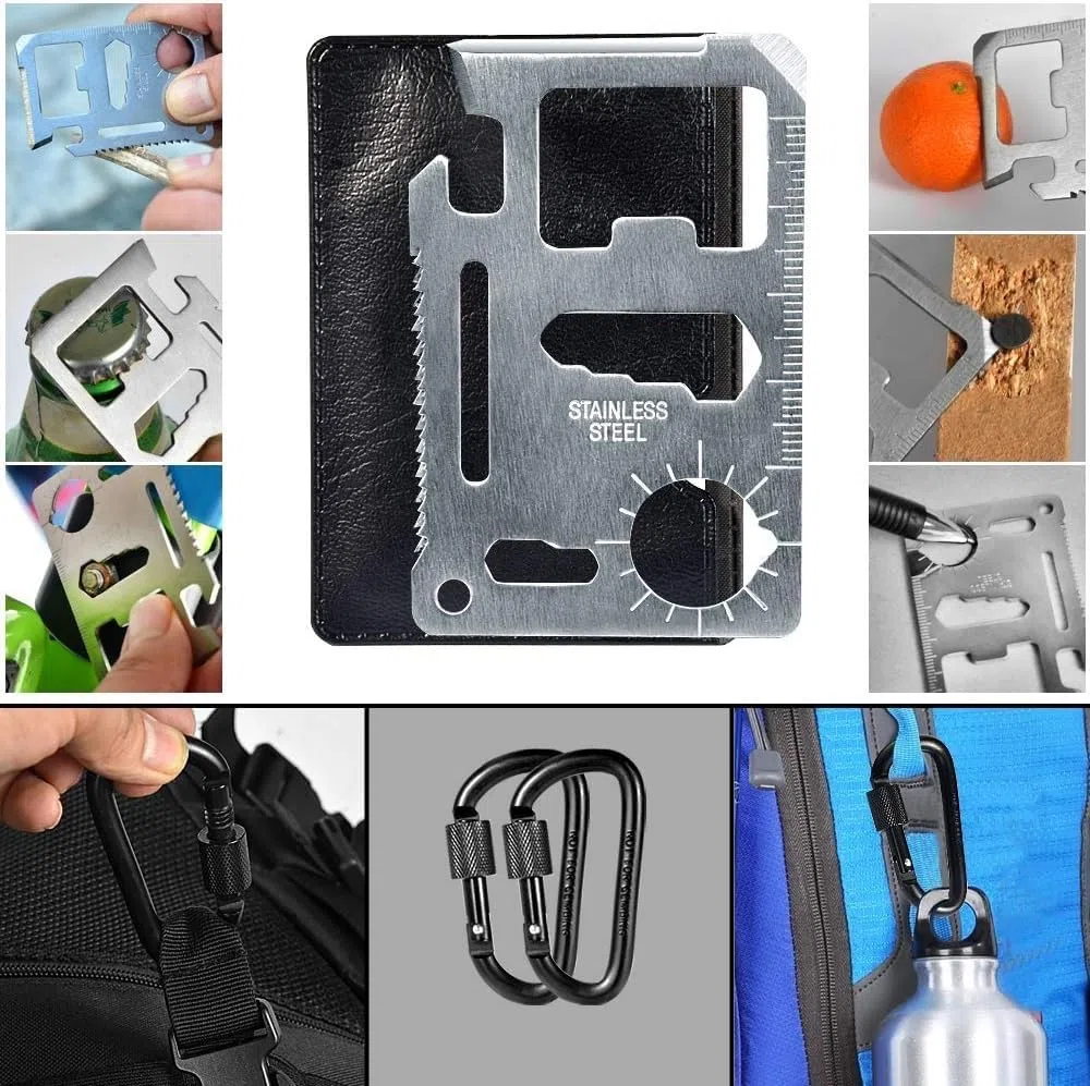Kit de Supervivencia, Survival Kit 33 en 1 es la Mejor Herramienta de Supervivencia para los supervivientes Salvajes e Ideal para Las Aventuras de Acampada al Aire Libre
