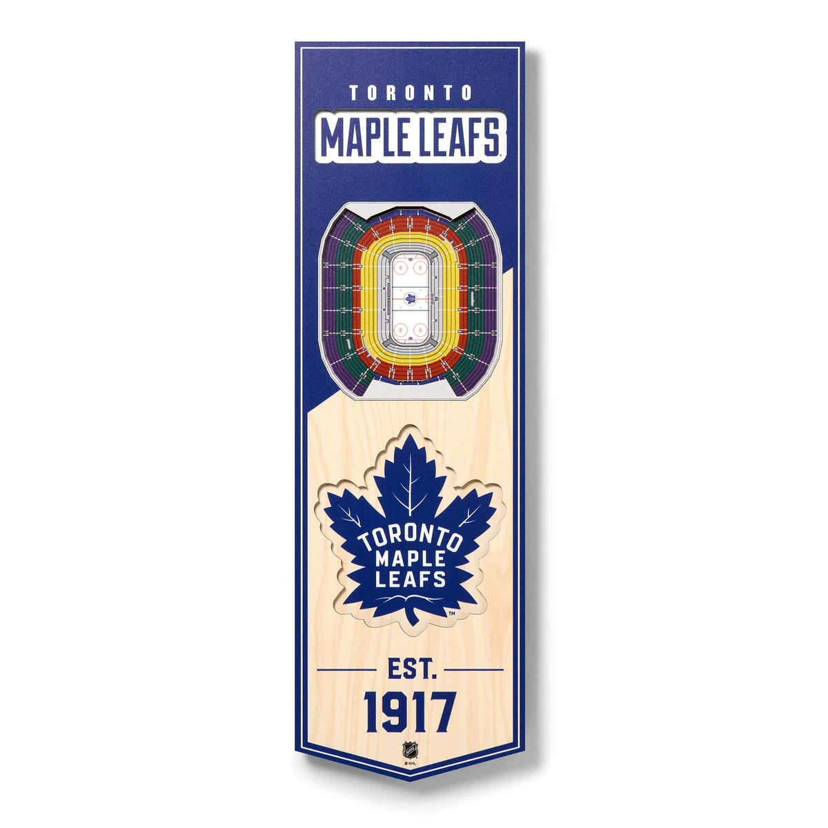 YouTheFan Bandera de Estadio 3D de la NHL, 15,6 x 45,9 cm.