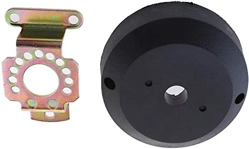 N/W Kit de bisel para volante de barco negro, montaje de 90 grados, apto para sistema de timón giratorio fuera de borda marino