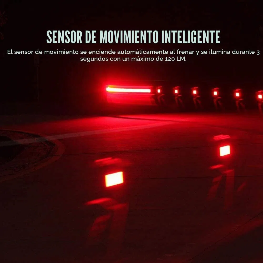 OLIGHT RN 120C LED Linterna de Bici Trasera Inteligente para Bicicleta con Sensor de Movimiento Integrado Recargable Batería Incluida Carga USB 120 Lúmenes MAX. IPX6 Negro