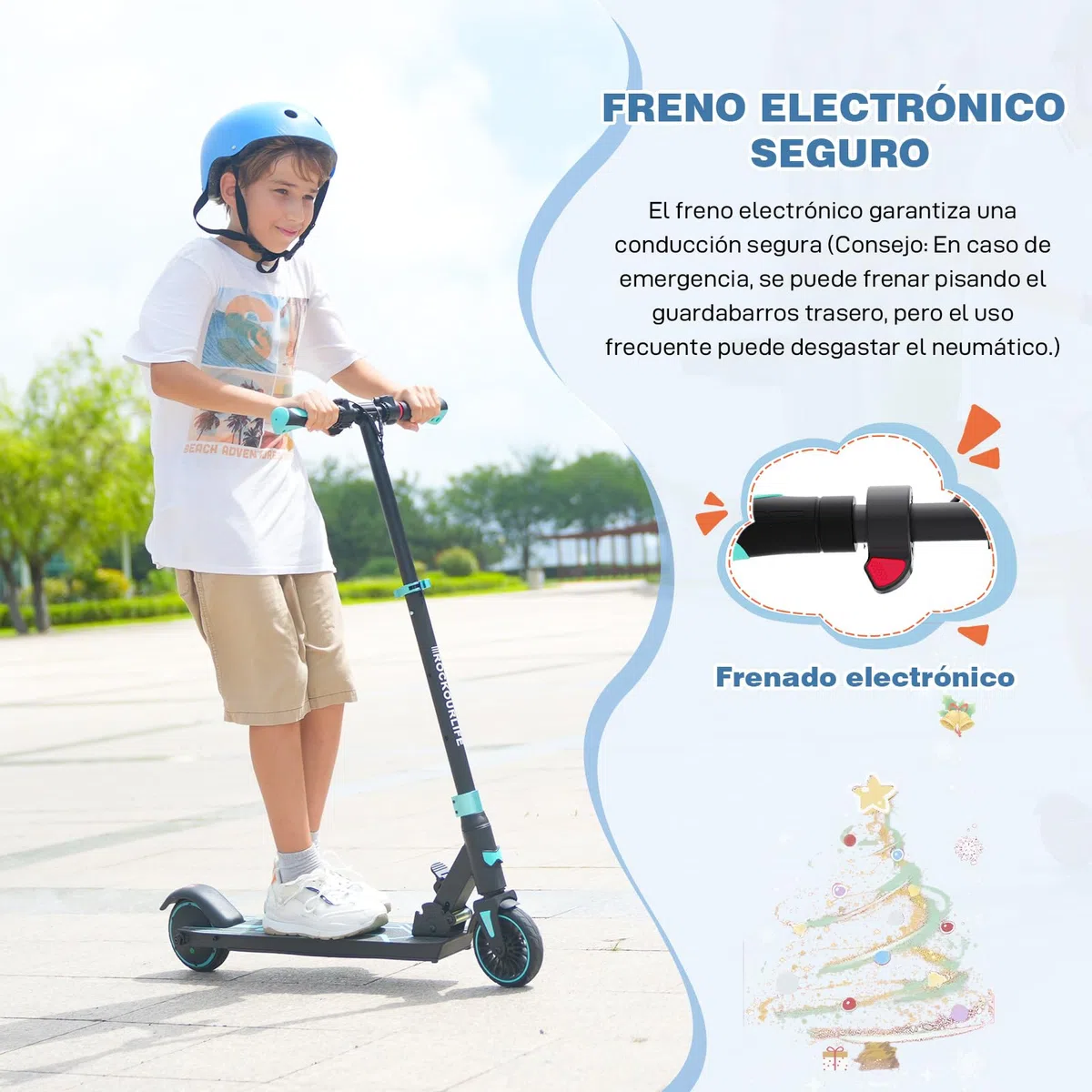 RCB R15 Patinete eléctrico Niños (8-12-16 años) - Máx.20 Km/h, Autonomía máxima 16 Km, Scooter Eléctrico Plegable para niños - Regalo para Adolescentes