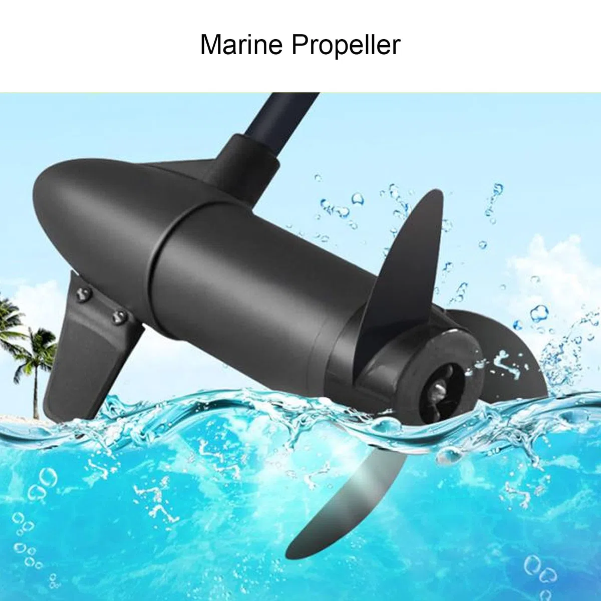 Reemplazo de Hélice Marina de 3 Palas Accesorio de Repuesto de Hélice Apto para Motores Fuera de Borda de 50 Lb, 60 Lb, 68 Lb, 88 Lb, 12 V, 24 V.