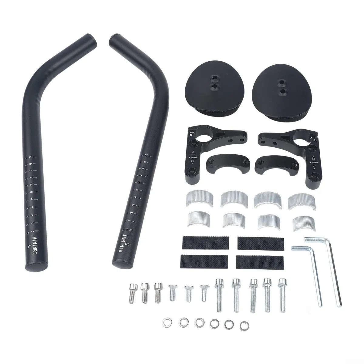 Para manillar Tt para barras aerodinámicas para bicicleta de carretera y para carreras de triatlón, extensiones de clip de aleación de aluminio con almohadillas ajustables para reposabrazos para