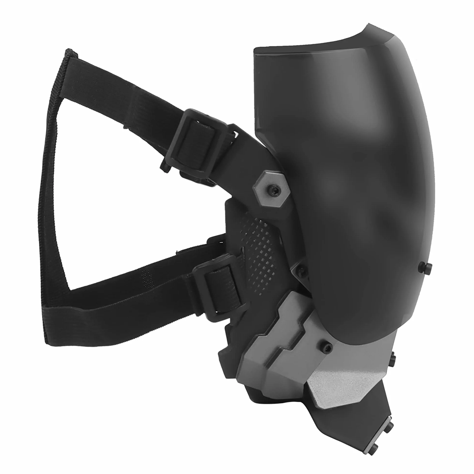 Paintball - Máscara táctica de protección completa y media cara, máscara mecánica para cosplay, juegos de CS, Halloween, tiro, caza,Talla única