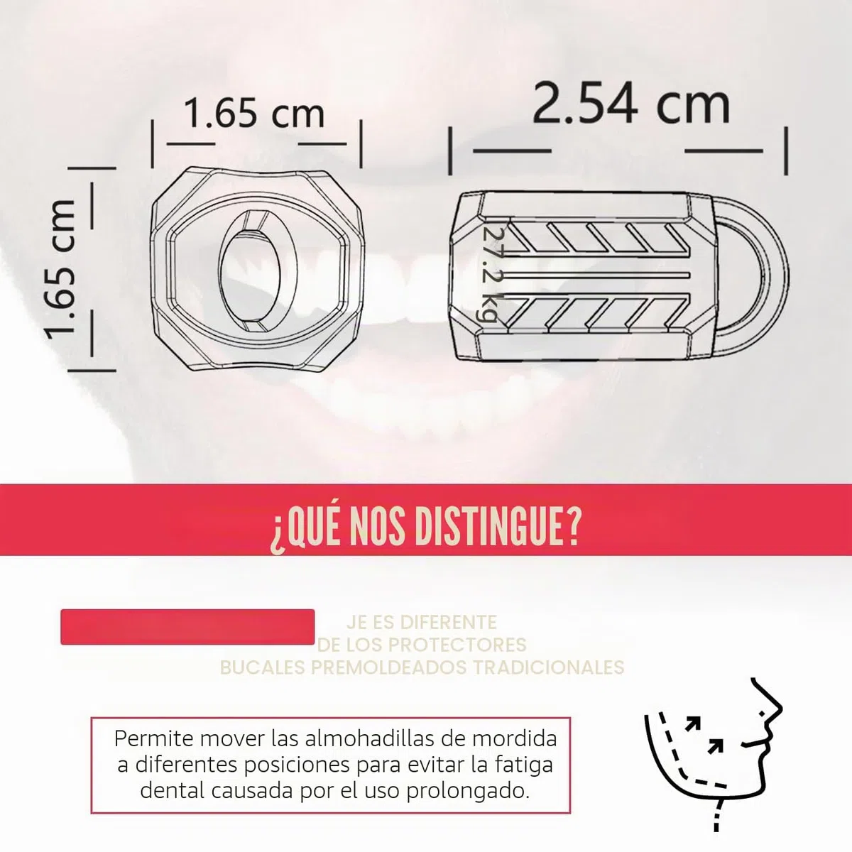 JE Jaw Exerciser for Men and Women, 40-110 LBS, 8 niveles de resistencia, tabletas de ejercicios Jawline de silicona, Slims and Tone The Face, 16 Count (1 paquete)
