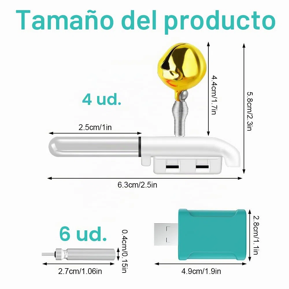 Luces de pesca con 4 luces LED para pescar, con hebilla, alarma de pesca, con cargador y batería para pesca nocturna, al aire libre