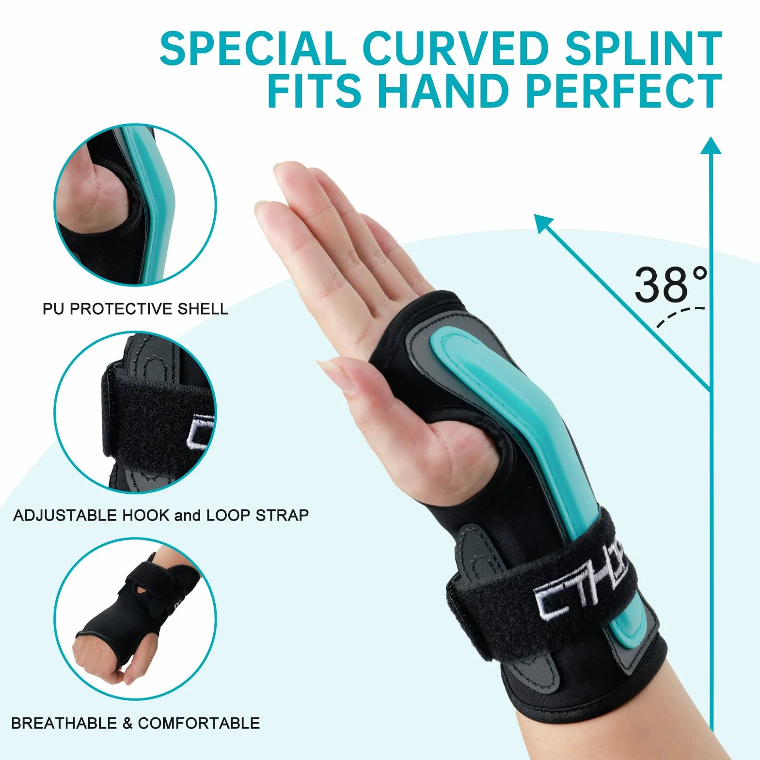 Muñequeras Protectoras para Snowboard, Esquí, Skateboarding - Protector de Muñeca y Mano, Soporte Deportivo (1 Par)