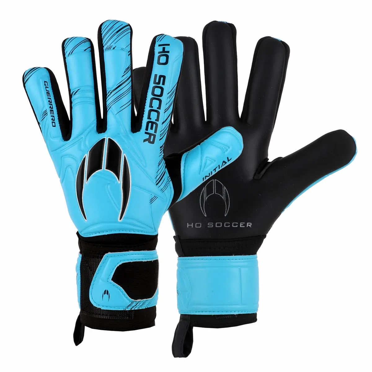 HO Soccer Guerrero Initial Blue Team Guantes de Portero, Unisex niño, Azul/Negro.