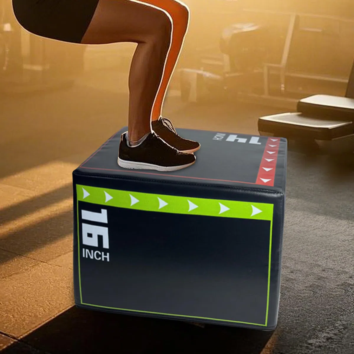 Caja de salto pliométrica multifuncional a prueba de golpes, refuerzo acolchado para gimnasio, entrenador de saltos, estructura de núcleo suave de 13.7 x 11.8 pulgadas con agarre estable, bloque de