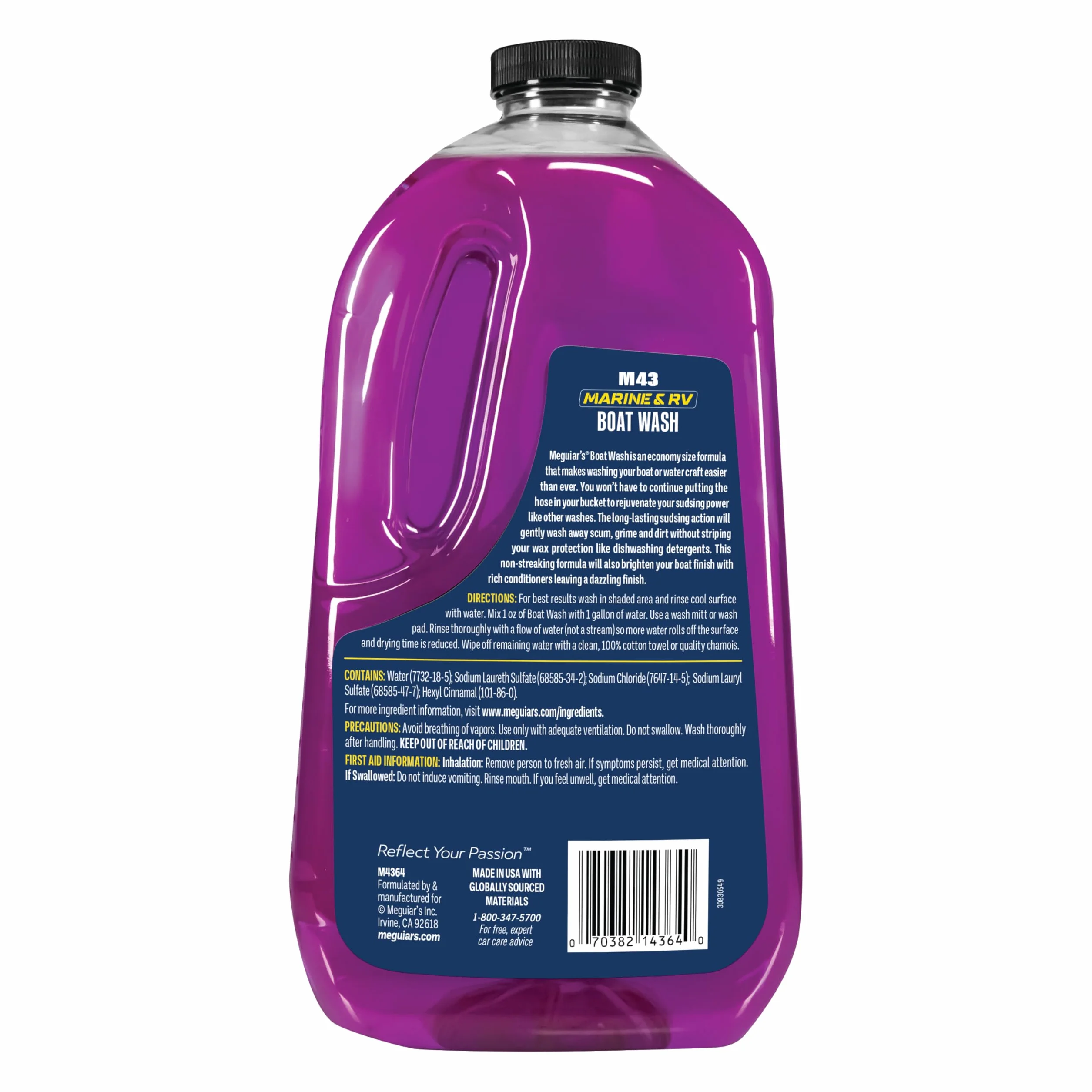 Meguiar's M4364EU Boat wash 1,89 litros - Champú gama marina para embarcaciones