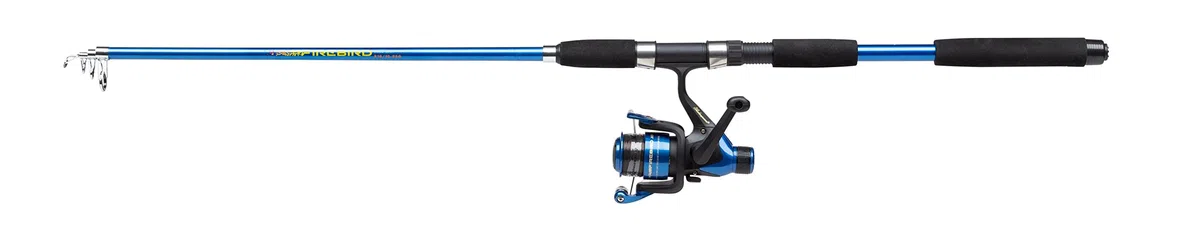 Shakespeare Firebird - Combinación de caña giratoria y Carrete telescópica - Configuración de Pesca telescópica - Relleno de línea, Listo para Usar