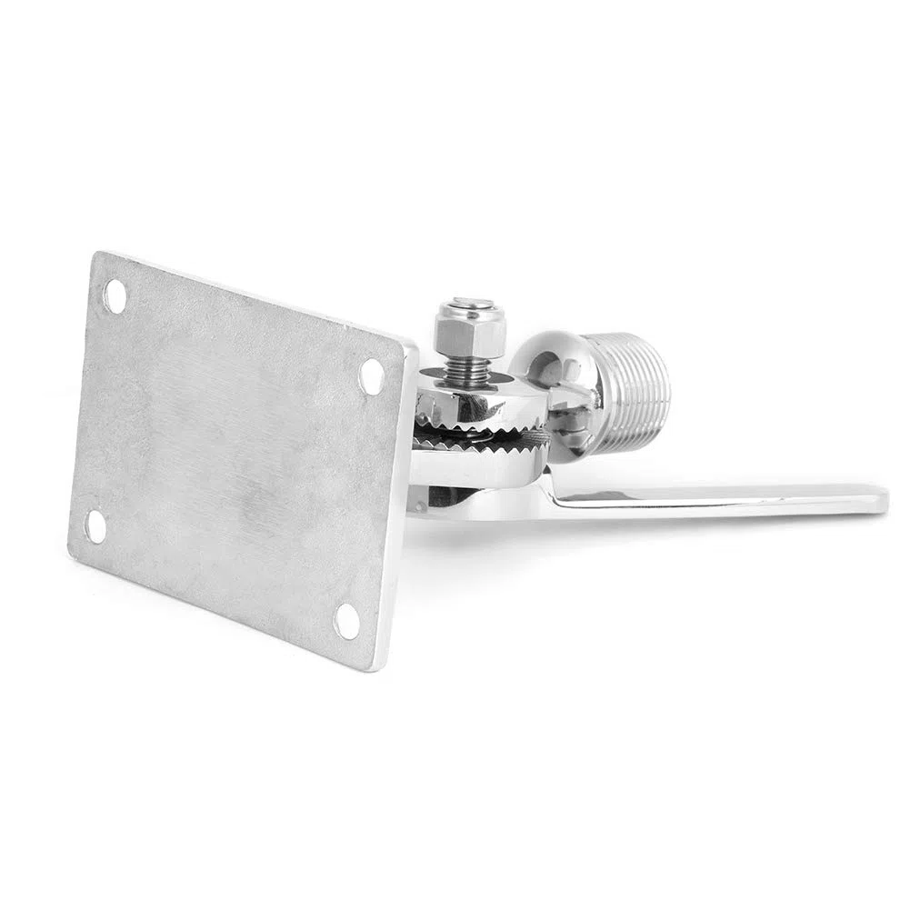 Fydun Soporte De Montaje De Antena De Barco, Soportes para Antenas VHF Marinas, Antena Talkie De Acero Inoxidable, Soporte De Base Ajustable