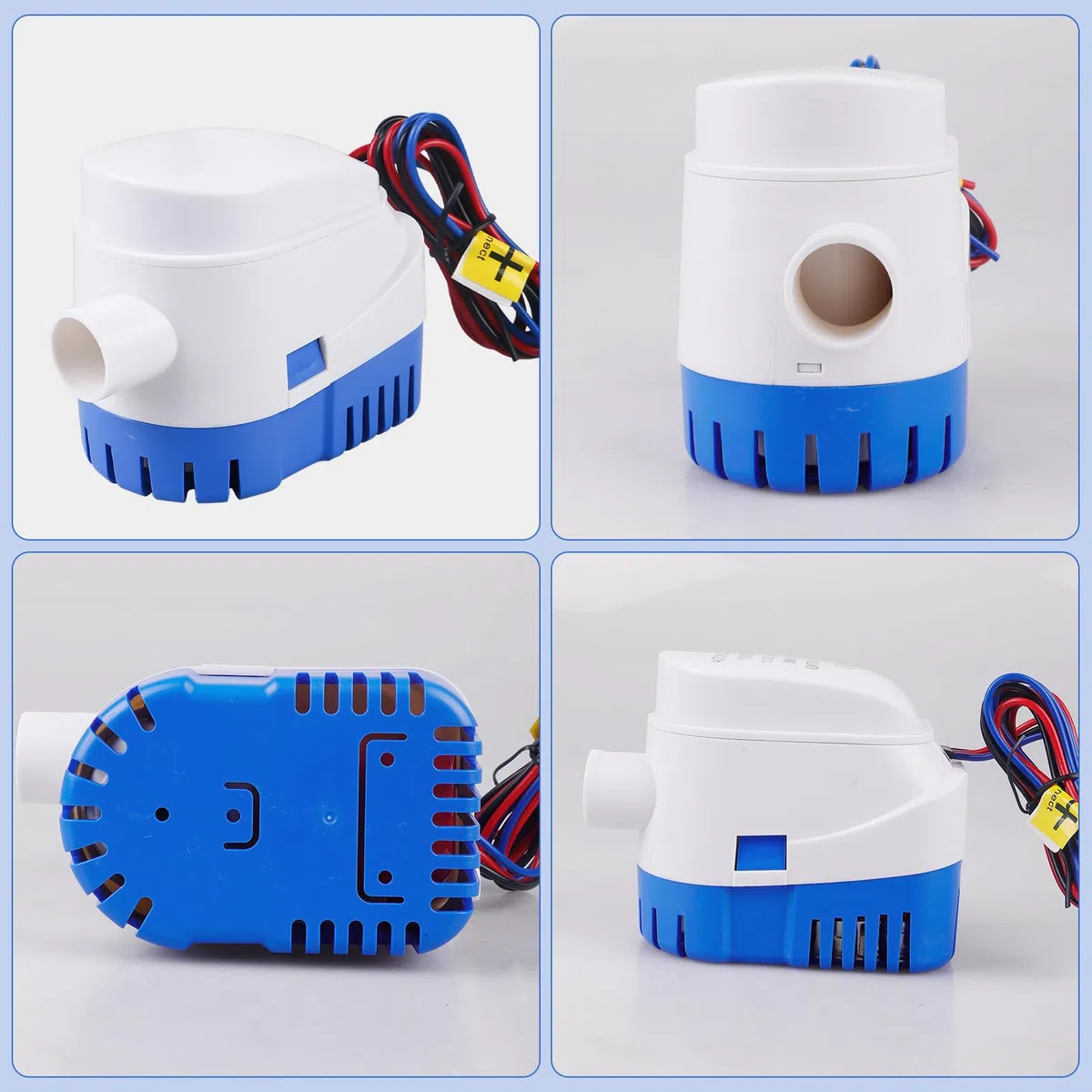 Bomba de agua 12V, bomba de sentina automática, bomba de achique 1100GPH/70LPM, bomba de sentina marina, bomba sumergible, bomba de agua de sentina con interruptor flotante, bomba de agua